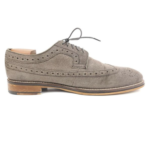 Johnston & Murphy Brogue Wingtip Suede Mens 9 M - Picture 8 of 11